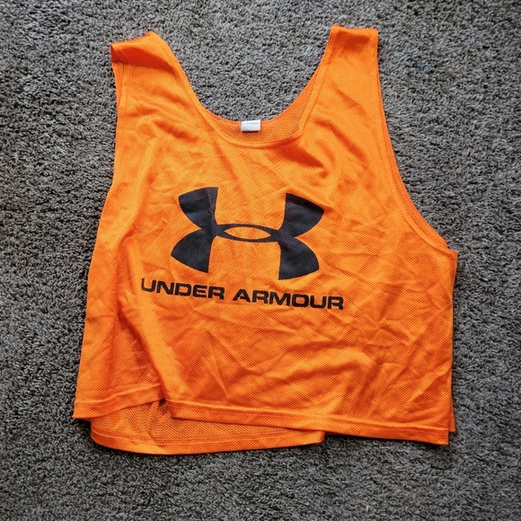 Under Armour Orange Muscle Practice Mesh Jersey One Size - Picture 4 of 6